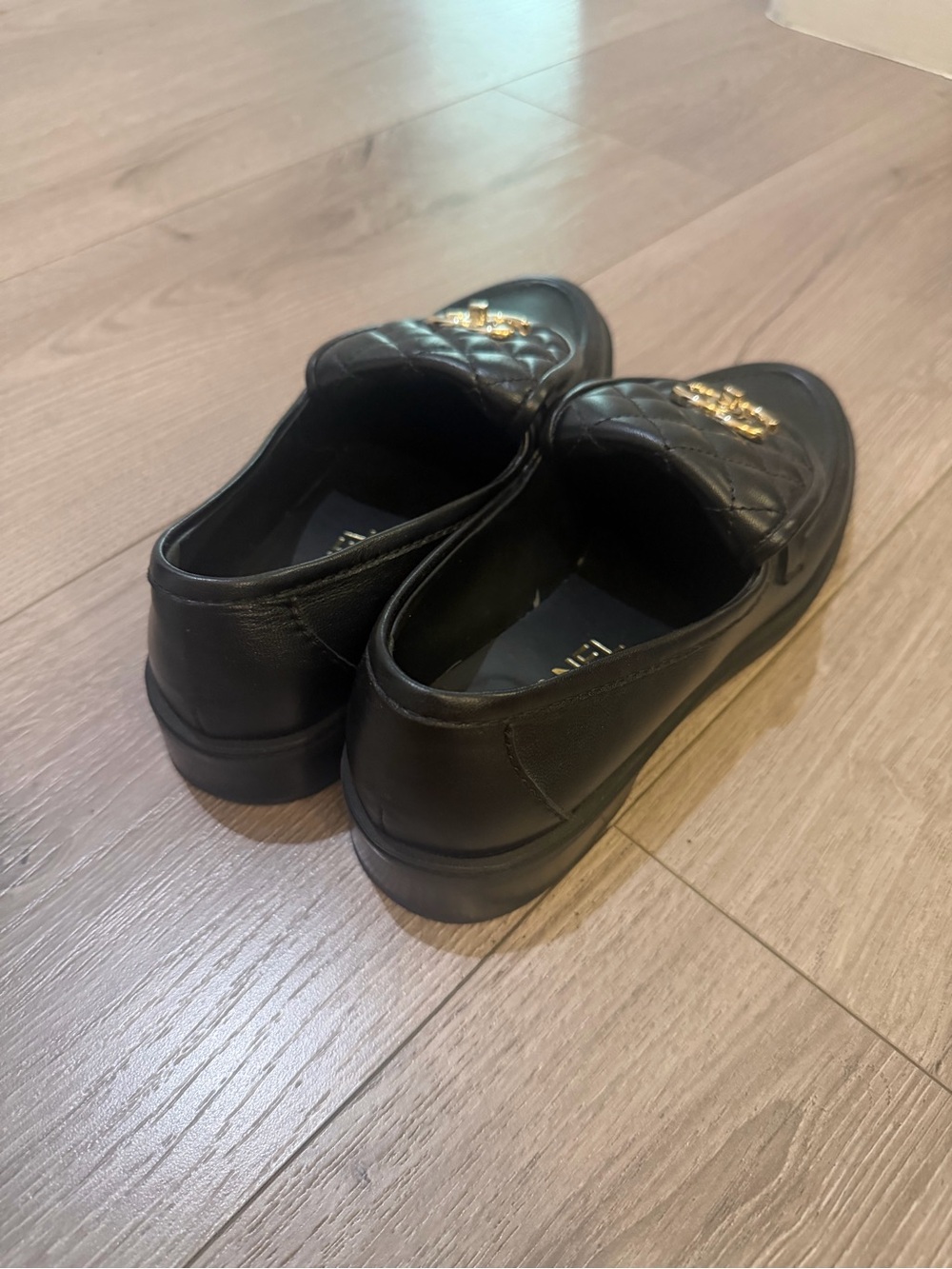CHANEL Black TURNLOCK Leather Loafers with Gold CC Hardware BRAND NEW! - Picture 2 of 4